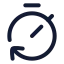 Timerreset icon with stroke rounded style
