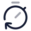 Timerreset icon with twotone rounded style