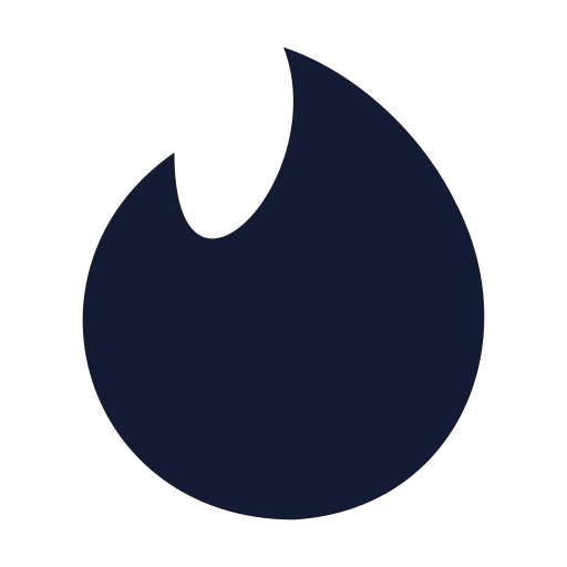 Tinder Icon in Solid Sharp style
