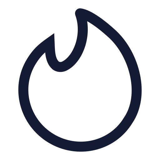 Tinder Icon in Stroke Sharp style