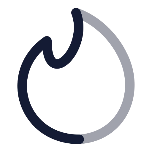 Tinder Icon in Twotone Rounded style