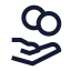Tips icon with stroke sharp style