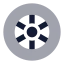 Tire icon with bulk rounded style