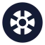 Tire icon with solid rounded style