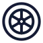 Tire icon with stroke standard style