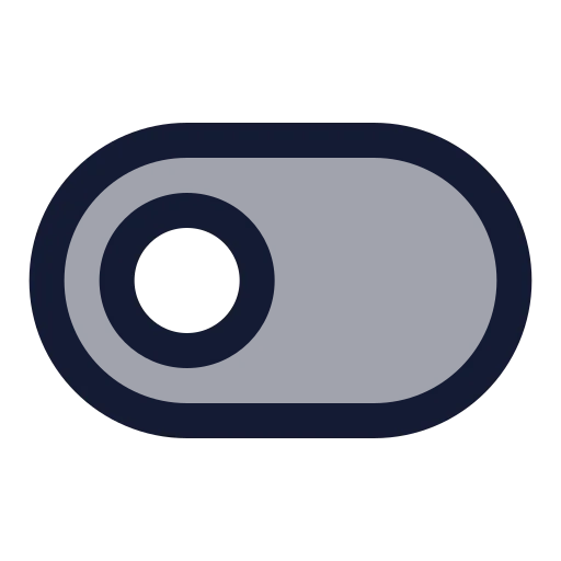 Toggle Left Icon in Duotone Rounded style