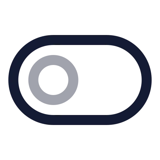 Toggle Left Icon in Twotone Rounded style