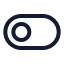 Toggleoff icon with stroke rounded style