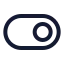 Toggleon icon with stroke rounded style