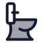 Toilet icon with duotone standard style