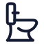 Toilet icon with stroke rounded style