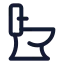 Toilet icon with stroke standard style
