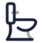 Toilet icon with twotone rounded style