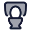 Toilet icon with duotone standard style
