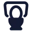 Toilet icon with solid standard style