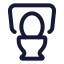 Toilet icon with stroke standard style