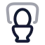 Toilet icon with twotone rounded style
