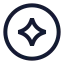 Tokencircle icon with stroke sharp style