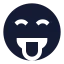 Tongue icon with solid sharp style