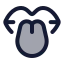 Tongue icon with duotone rounded style
