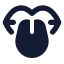 Tongue icon with solid standard style
