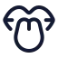 Tongue icon with stroke rounded style