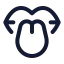 Tongue icon with stroke standard style