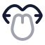 Tongue icon with twotone rounded style