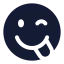 Tonguewinkright icon with solid standard style