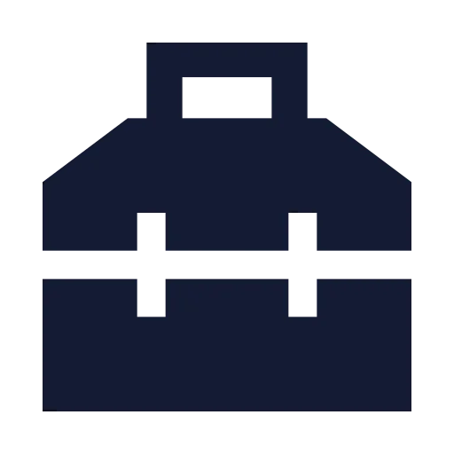 Toolbox Icon in Solid Sharp style