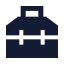 Toolbox icon with solid sharp style