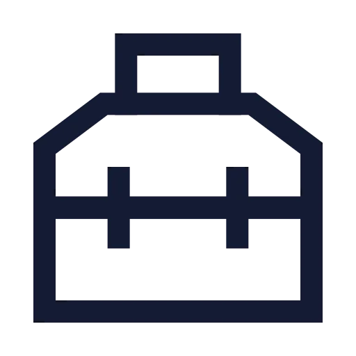 Toolbox Icon in Stroke Sharp style