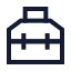 Toolbox icon with stroke sharp style