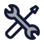 Tools icon with duotone rounded style