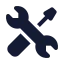 Tools icon with solid rounded style