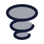 Tornado icon with duotone standard style