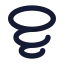 Tornado icon with solid rounded style