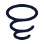 Tornado icon with stroke sharp style