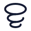 Tornado icon with stroke standard style