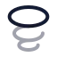 Tornado icon with twotone rounded style