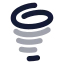 Tornado icon with bulk rounded style