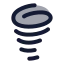 Tornado icon with duotone standard style