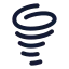 Tornado icon with stroke standard style