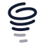 Tornado icon with twotone rounded style