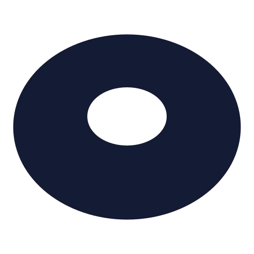 Torus Icon in Solid Sharp style