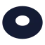 Torus icon with solid sharp style
