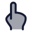 Touch icon with duotone rounded style