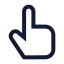 Touch icon with stroke sharp style