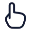 Touch icon with stroke rounded style