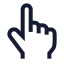 Touch icon with stroke sharp style